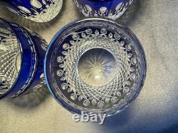 Waterford Clarendon Cobalt Double Old Fashioned Whiskey Glasses, Set Of 6