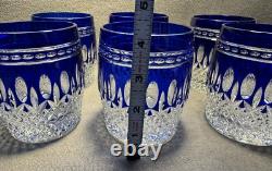 Waterford Clarendon Cobalt Double Old Fashioned Whiskey Glasses, Set Of 6