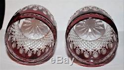 Waterford Clarendon Double Old Fashioned/whiskey Glasses Ruby, Set Of 2