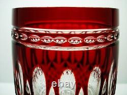 Waterford Clarendon Ruby Cut To Clear Double Old-fashioned Glass / Tumbler Mint