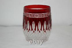 Waterford Clarendon Ruby Red Crystal Double Old Fashioned Glass