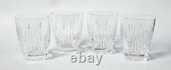 Waterford Clarion Double Old Fashion Tumblers Glasses Crystal Stemware Set Of 4