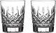 Waterford Classic Crystal Lismore Double Old Fashioned Glasses, Set of 2 Clear