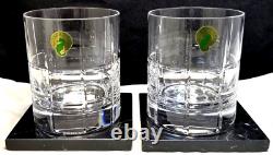 Waterford Cluin Double Old Fashioned pair with Marble Coasters #40032185 Boxed