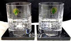 Waterford Cluin Double Old Fashioned pair with Marble Coasters #40032185 Boxed