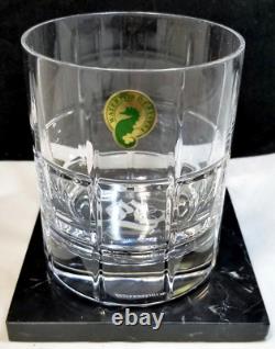 Waterford Cluin Double Old Fashioned pair with Marble Coasters #40032185 Boxed