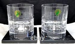 Waterford Cluin Double Old Fashioned pair with Marble Coasters #40032185 Boxed