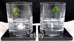 Waterford Cluin Double Old Fashioned pair with Marble Coasters #40032185 Boxed