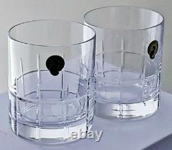 Waterford Cluin Short Stories Set Of 2 Double Old Fashioned Crystal Glasses 12Oz