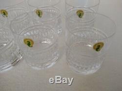 Waterford Contemporary Double Old Fashioned Crystal Tumblers Glass Set of 6, New