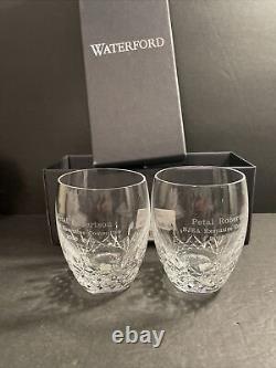 Waterford Crystal 2 Lismore Essence DOF Double Old Fashioned Whiskey Open Box