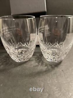 Waterford Crystal 2 Lismore Essence DOF Double Old Fashioned Whiskey Open Box