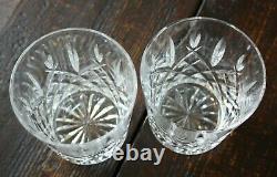 Waterford Crystal ARAGLIN 2 Double Old Fashioned Whiskey Glasses 4-3/8