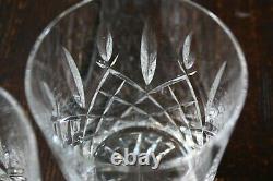 Waterford Crystal ARAGLIN 2 Double Old Fashioned Whiskey Glasses 4-3/8
