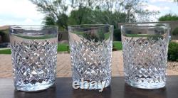 Waterford Crystal Alana Double Old Fashioned 4 3/8 Set of 3 Lot