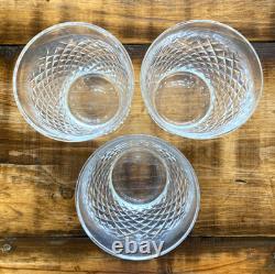 Waterford Crystal Alana Double Old Fashioned 4 3/8 Set of 3 Lot
