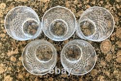 Waterford Crystal Alana Double Old Fashioned 4 3/8 Set of 5 Lot Mint
