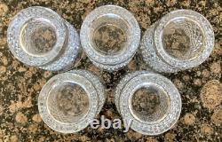 Waterford Crystal Alana Double Old Fashioned 4 3/8 Set of 5 Lot Mint