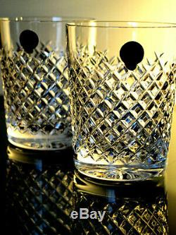 Waterford Crystal Alana Large Whisky Tumbler Pair Double Old Fashioned 12oz New