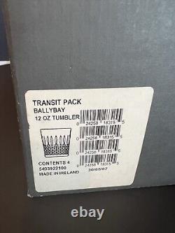 Waterford Crystal BALLYBAY Double Old Fashioned Set of 4 in Original Box IRELAND