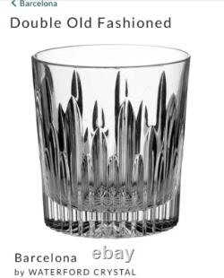 Waterford Crystal Barcelona Set Of 8 Double Old Fashioned Glasses