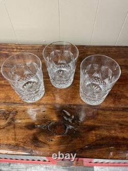 Waterford Crystal Birds In Flight Double Old Fashioned Glasses Set Of 3