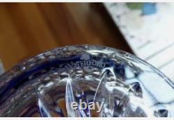 Waterford Crystal CLARENDON Cobalt Blue Double Old Fashioned Whiskey Glasse