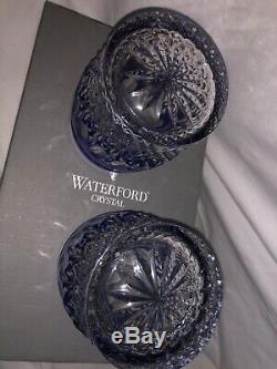 Waterford Crystal CLARENDON Cobalt DOF Double Old Fashioned Tumbler Blue (2) IOB