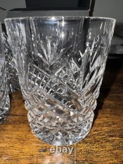 Waterford Crystal Ciara Double Old Fashioned Rocks Glasses 4 3/8 Set Of 4