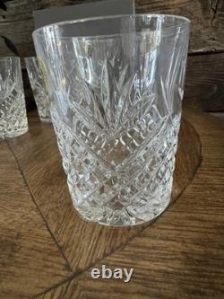 Waterford Crystal Ciara Double Old Fashioned Rocks Glasses 4 3/8 Set Of 4 NIB