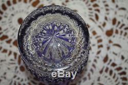 Waterford Crystal Clarendon Cobalt Blue Double Old Fashioned Glasses Set of 2