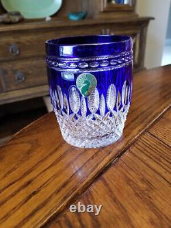 Waterford Crystal Clarendon Cobalt DOF Double Old Fashioned NEW Glass Tumbler