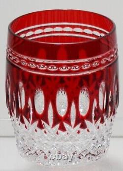 Waterford Crystal Clarendon Double Old Fashioned Glass Ruby Red