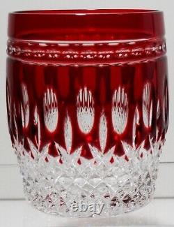 Waterford Crystal Clarendon Double Old Fashioned Glass Ruby Red