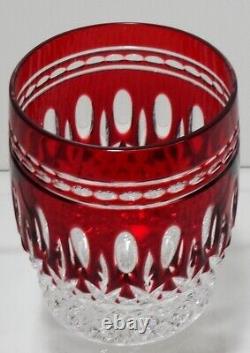 Waterford Crystal Clarendon Double Old Fashioned Glass Ruby Red