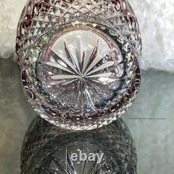 Waterford Crystal Clarendon Ruby Red Whiskey Double Old Fashioned Tumbler Glass