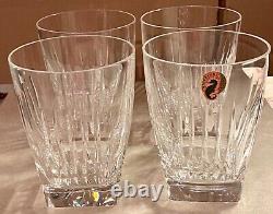 Waterford Crystal Clarion Double Old Fashioned Glasses NICE Set of 4