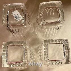 Waterford Crystal Clarion Double Old Fashioned Glasses NICE Set of 4