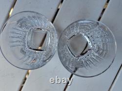 Waterford Crystal Clarion Double Old Fashioned Rocks Glass Square Foot Set of 2