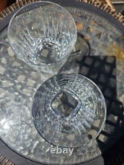 Waterford Crystal Clarion Double Old Fashioned Rocks Glass Square Foot Set of 2