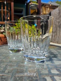 Waterford Crystal Clarion Double Old Fashioned Rocks Glass Square Foot Set of 2