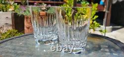 Waterford Crystal Clarion Double Old Fashioned Rocks Glass Square Foot Set of 2