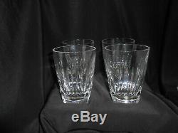 Waterford Crystal Clarion Set Of 4 Double Old Fashioned Glasses