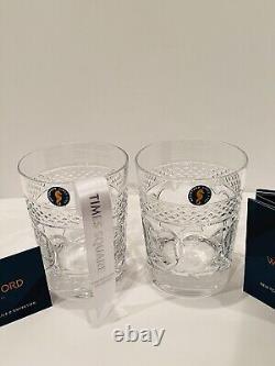 Waterford Crystal Clear pair of Double Old Fashioned Times Square Love 2023 NIB