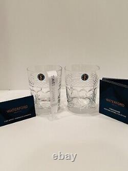 Waterford Crystal Clear pair of Double Old Fashioned Times Square Love 2023 NIB