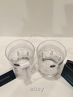 Waterford Crystal Clear pair of Double Old Fashioned Times Square Love 2023 NIB