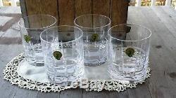 Waterford Crystal Cluin Double Old Fashioned Glasses Set of Four New