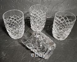 Waterford Crystal Comeragh Double Old Fashioned Tumbler 4 1/2 H Glass Set of 4