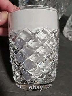 Waterford Crystal Comeragh Double Old Fashioned Tumbler 4 1/2 H Glass Set of 4