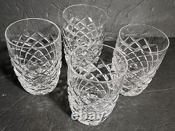 Waterford Crystal Comeragh Double Old Fashioned Tumbler 4 1/2 H Glass Set of 4